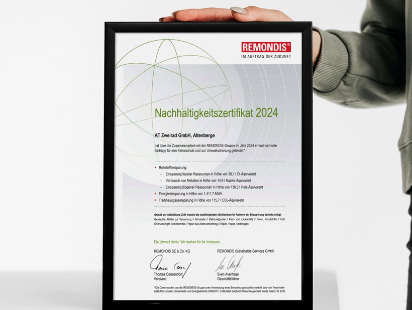 REMONDIS Nachhaltigkeitszertifikat 2024