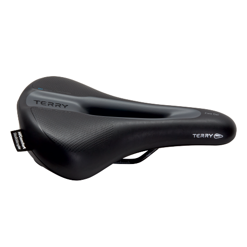 Selle de vélo avec gel Raleigh Performance très souple pour plus de confort,  perméable à l'air avec évent d'aération, noir/rouge